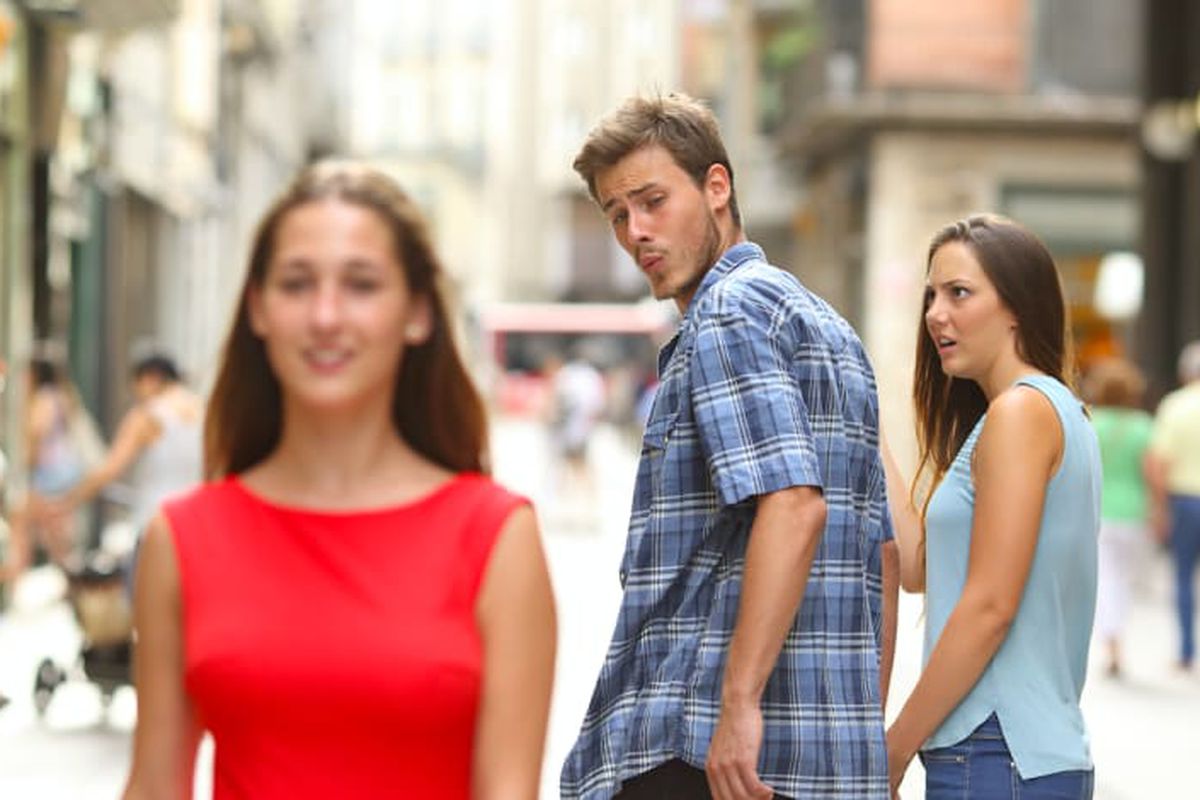 Distracted Boyfriend meme about Jack and Friends Jerky