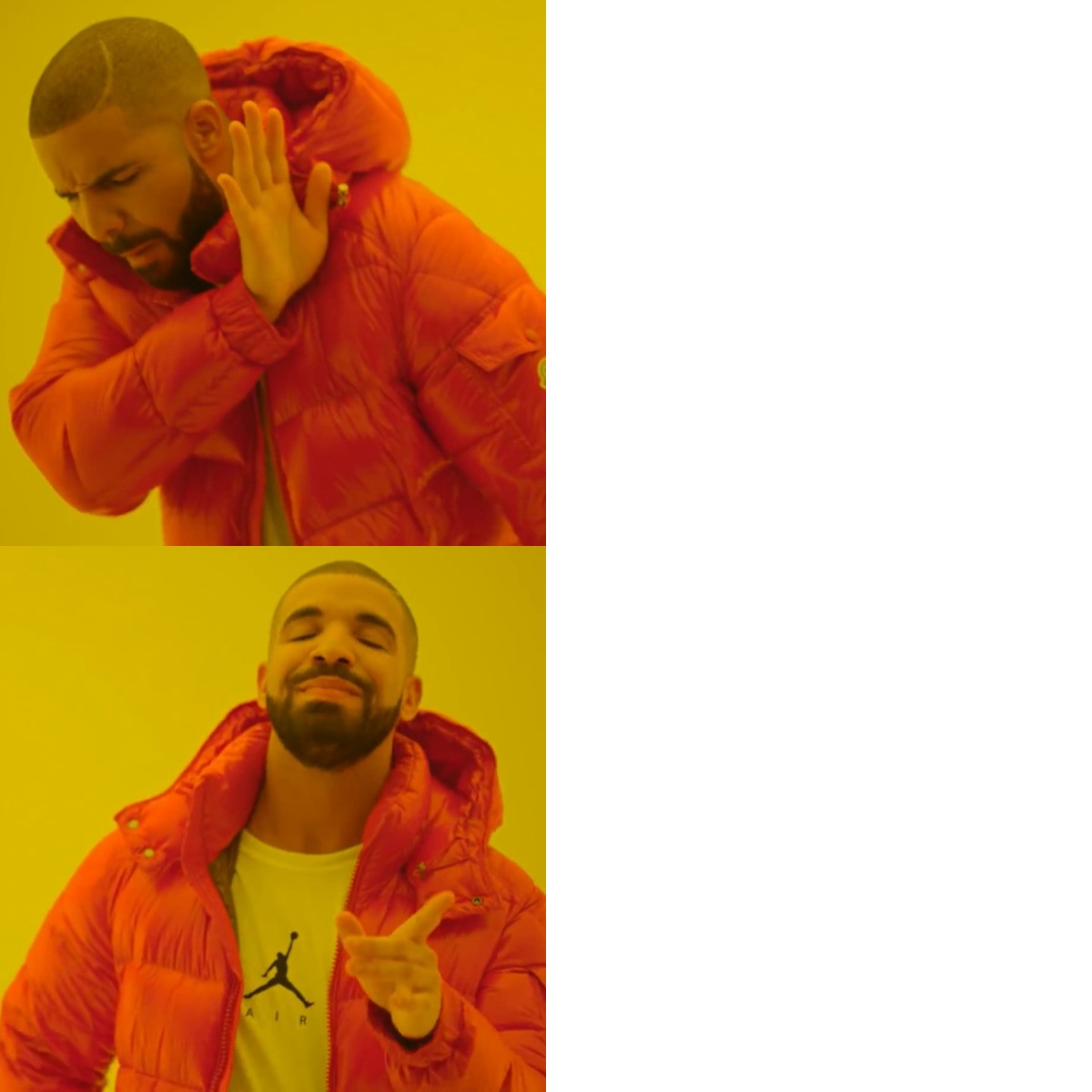 Drake Hotline Bling meme about Jack and Friends Jerky