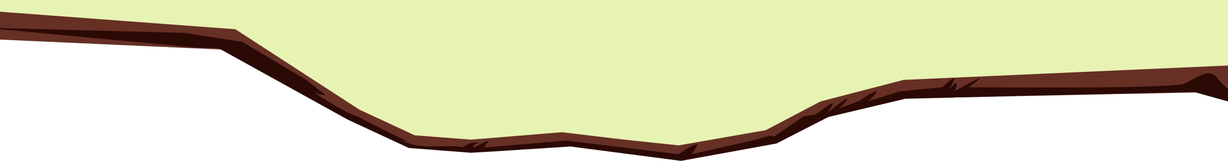 Green hill with a brown ridge line