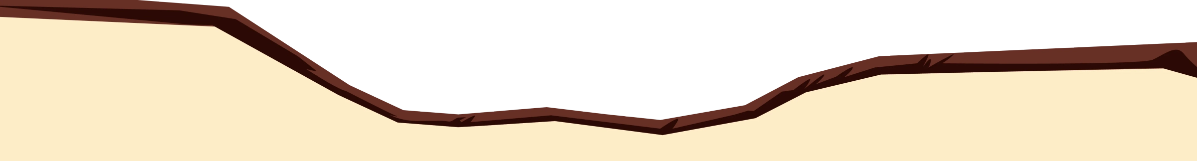 Beige hill with a brown ridge line